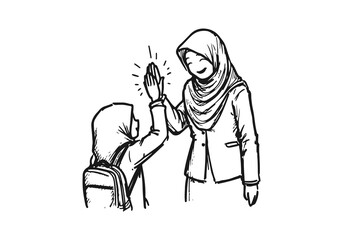 Teacher hand drawn sketch illustration vector