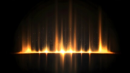 Naklejka premium Abstract glowing fire background with flame elements on a black background