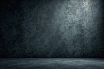 Fototapeta premium Dark, heavily textured concrete backdrop, deep shadows , wall, background