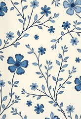 Elegant Pattern Vintage Charm Floral Textile Design Inspiration Craft