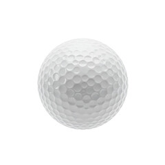 "Dimpled Golf Ball on White Background"