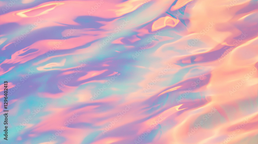 Poster abstract pastel waves background with soft blurred edges for creative design
