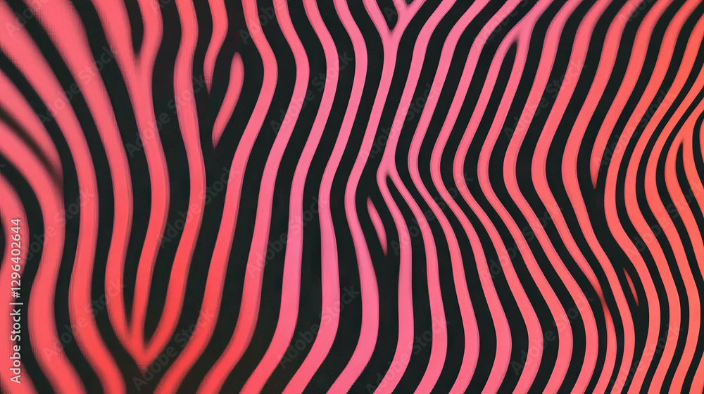 Poster Abstract neon wave pattern design for creative background