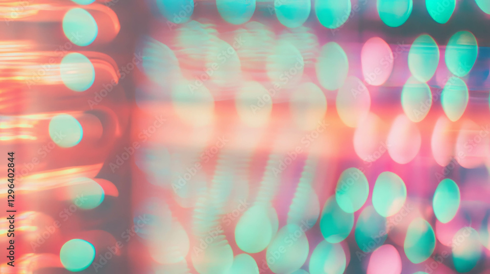 Poster Vivid abstract background with colorful blurred light patterns