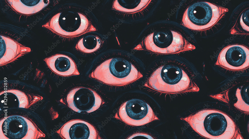 Poster abstract eye pattern background for creative design projects