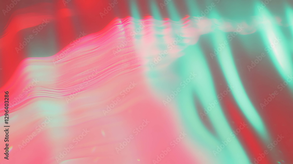 Poster Abstract distorted wave patterns in vibrant colors for creative design background