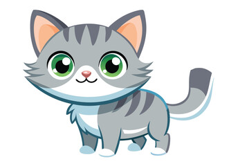 Obraz premium Cute Cat Vector Illustration