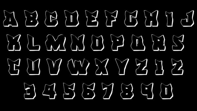 Alphabet water effect video animation
