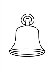 Simple black line drawing of a bell on a white background.