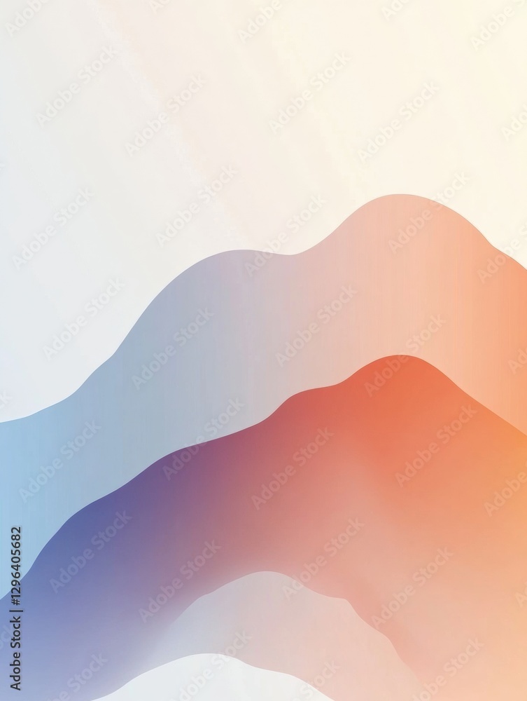 Aufkleber soft waves of color blend seamlessly in an abstract design that evokes calm and tranquility indoors 