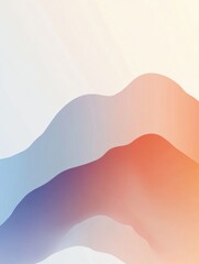 Fototapeta premium Soft waves of color blend seamlessly in an abstract design that evokes calm and tranquility indoors or outdoors. Generative AI