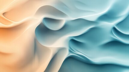 Obraz premium Abstract illustration depicting smooth fluid curves in multiple colors