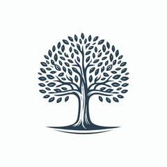 Naklejka premium Tree Logo 01214 vector illustration with clean lines and artistic details for creative projects