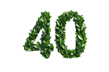 Green Leaves Form Number 40, Transparent Background