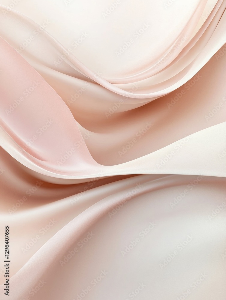 Poster soft flowing fabric in elegant hues creates a tranquil and serene atmosphere for design inspiration.
