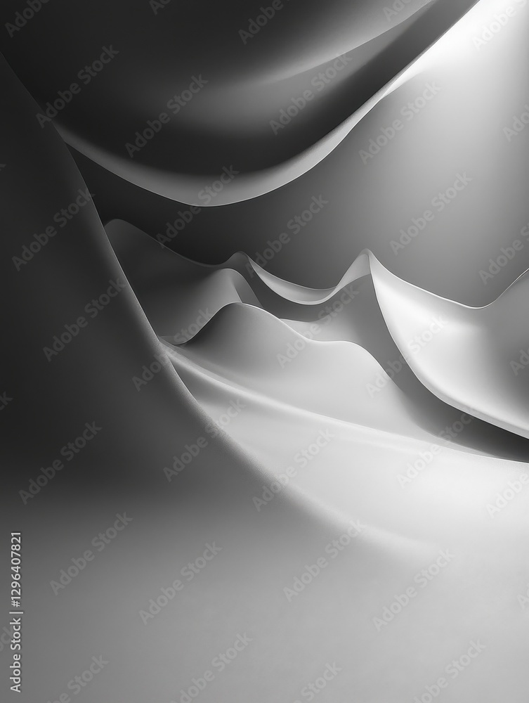 Poster abstract grey gradient room wallpaper with copy space. art and design concept. 3d rendering