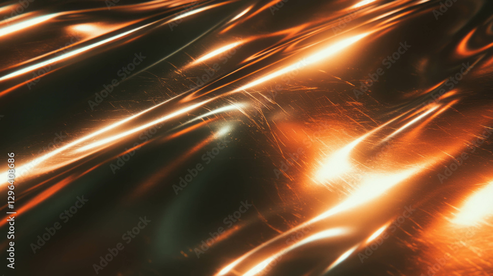 Poster abstract metallic texture with scratches and reflective highlights