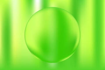 Abstract green 3D close up sphere with glowing lime green energy background. Elegant neon glow gradient, futuristic backdrop with copy space. Creative presentation slides, poster, banner, flyer