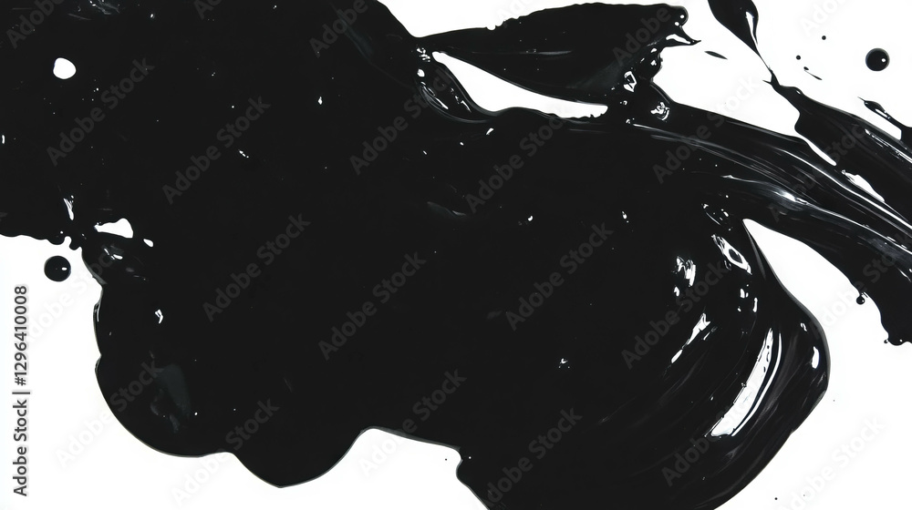 Poster abstract ink blot background with dynamic shapes for creative designs
