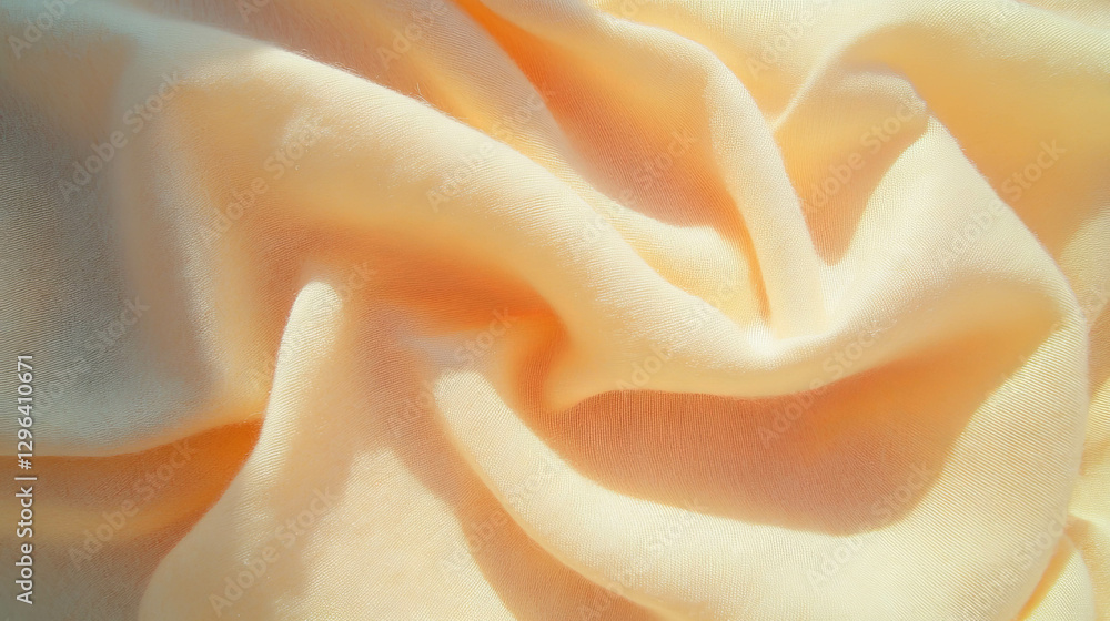 Poster soft cotton fabric texture background in warm light for textile design and inspiration