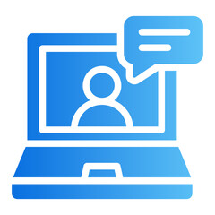 video call Gradient icon