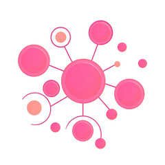 Abstract Network Connection &ndash; Digital Data Links and Molecular Structure Illustration &ndash; Futuristic Technology, Blockchain, and Communication Concept for AI, Science, and Innovation