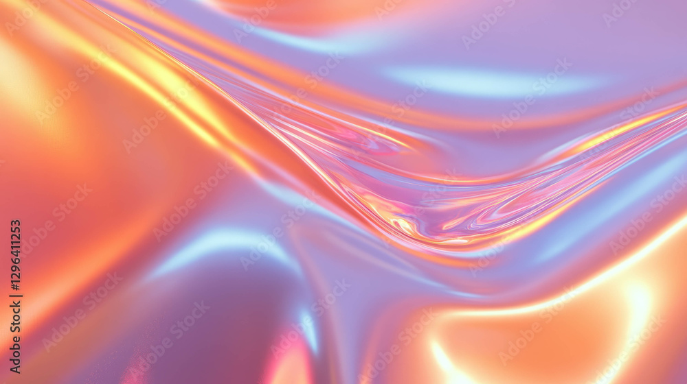 Poster abstract metallic surface with vibrant colors for modern design concepts