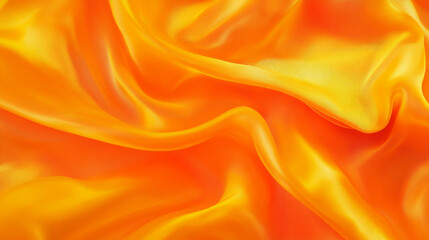 Obraz premium Luxurious flowing orange silk fabric texture for elegant design and decoration