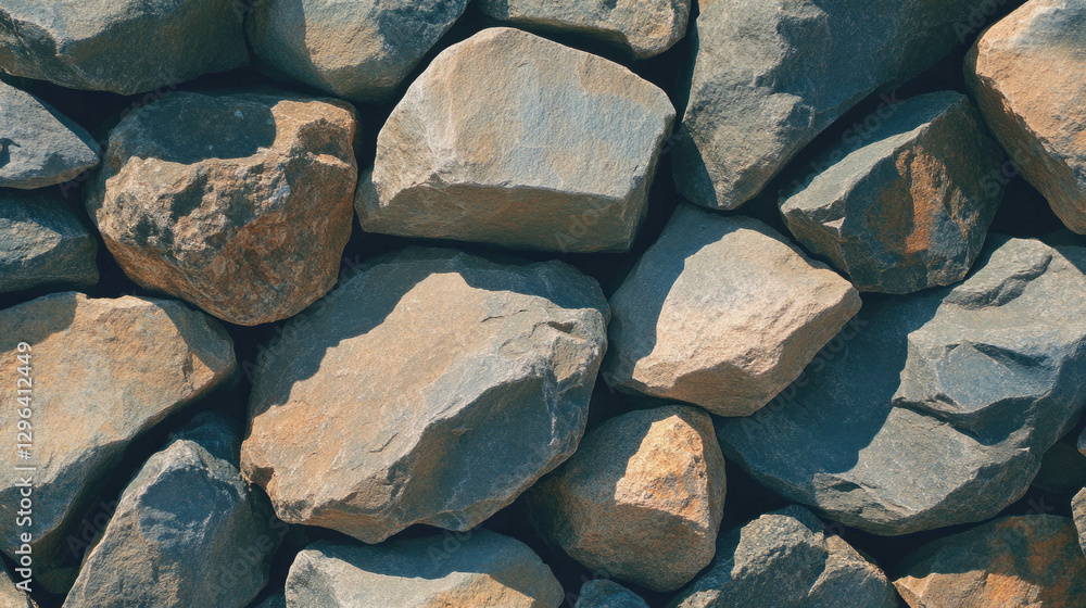 Poster Natural stone pattern with textured surface for design and architecture projects