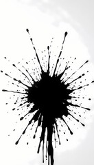Ink Splatter Black Abstract Art Bold Design Artistic Expression Dynamic Graphic Edgy Style Creative Energy