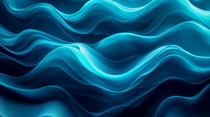 Abstract flowing waves create a beautiful design in shades of blue