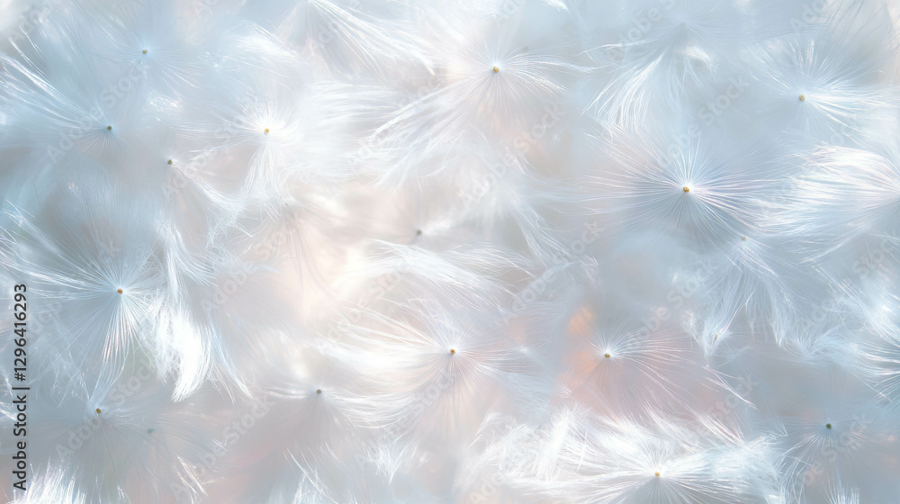 Aufkleber soft dandelion seed background with light texture for tranquil designs