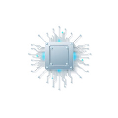 Microchip Processor – High-Tech Semiconductor Circuit for Computing and Artificial Intelligence – Advanced Digital Hardware for Smart Devices, AI, and Data Processing