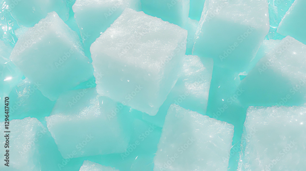 Poster Abstract design of soft foam blocks texture with light reflection for wallpaper or background