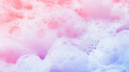 Fototapeta premium Soft foam texture with light airy bubbles in pastel colors for design and decoration