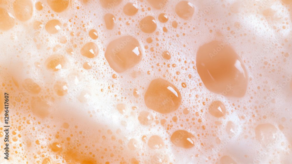 Poster soft foam texture background with light and airy bubbles for design