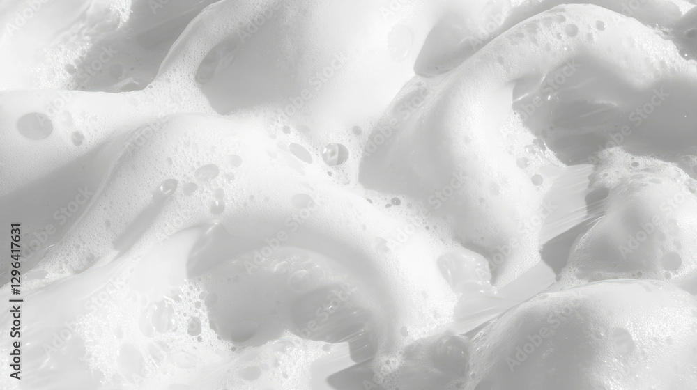 Poster soft foamy texture with light and airy elements for spa and relaxation themes