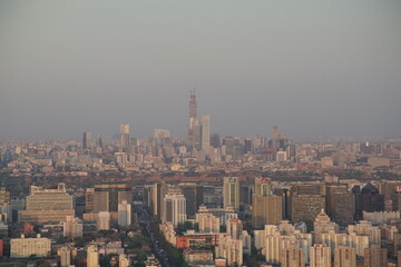 Fototapeta premium Beijing city skyline from CCTV tower