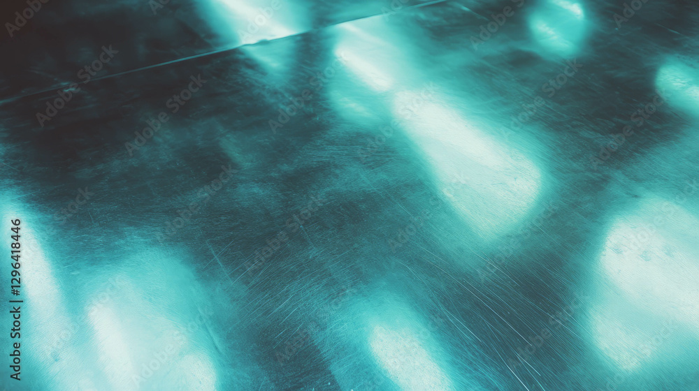 Poster soft light reflections on smooth metallic surface