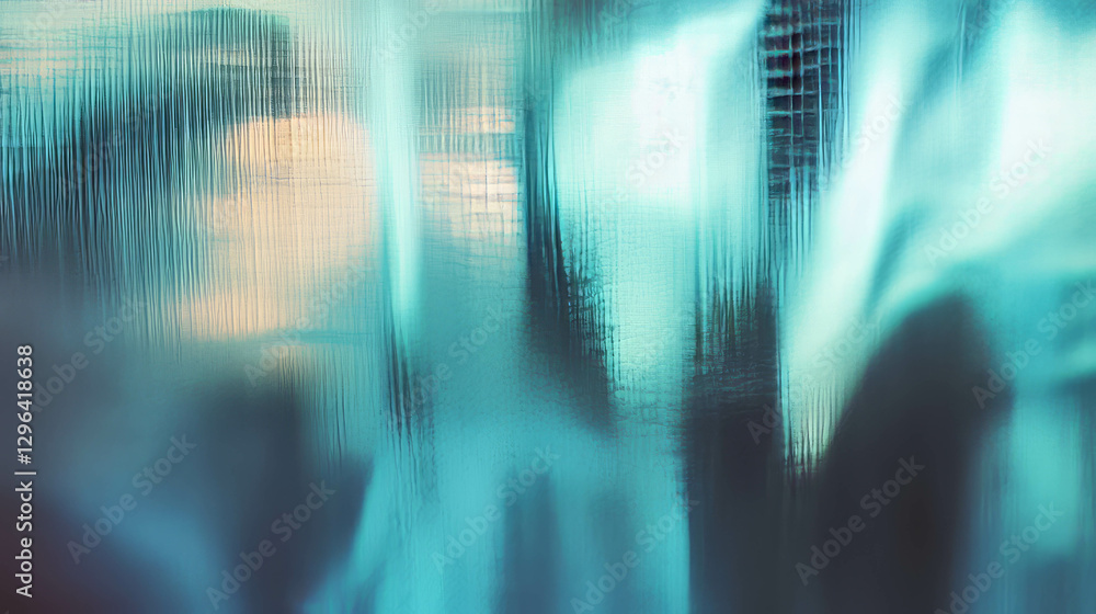 Poster Abstract soft light reflection on smooth metallic surface