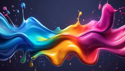 Abstract fluid design on a dark background