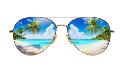 sun glasses on the beach