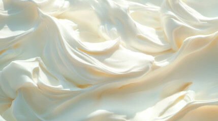 Obraz premium Smooth texture of soft whipped cream for culinary and design backgrounds
