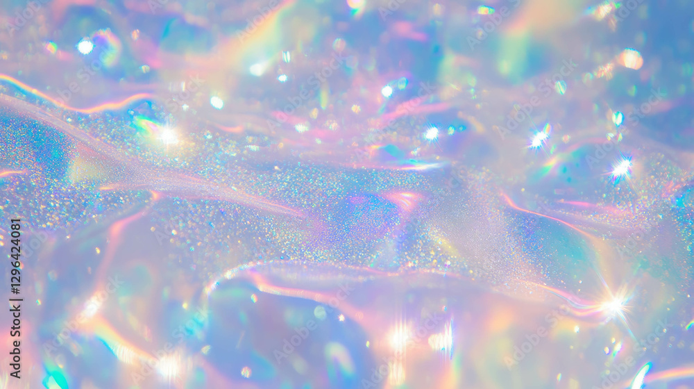 Poster enchanting sparkling fairy dust background with iridescent texture for creative design