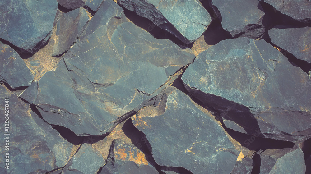 Poster Natural stone texture with sharp edges for design and background use
