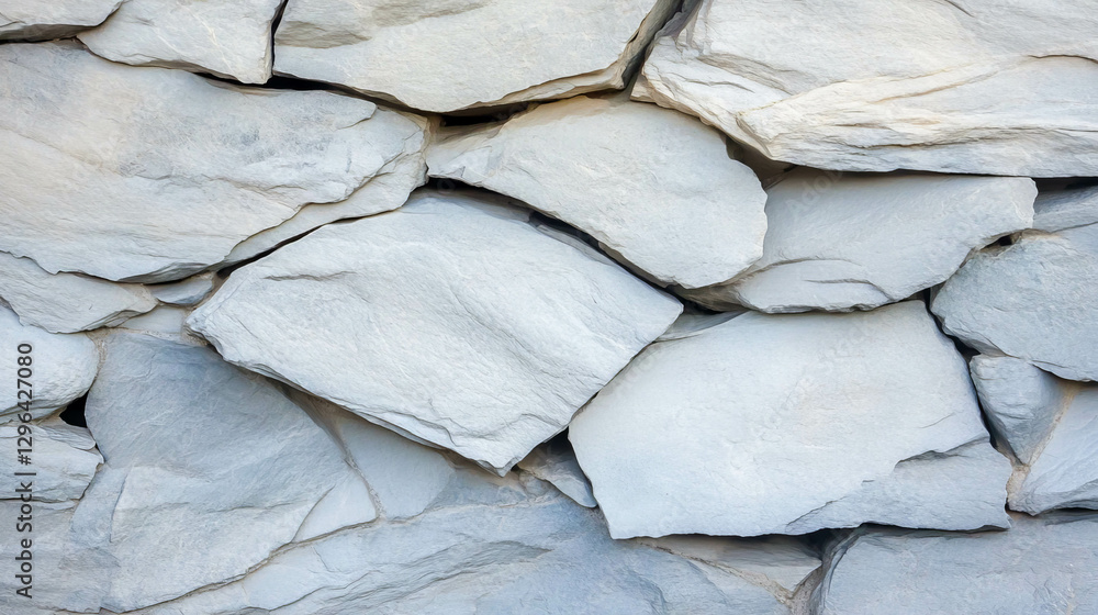 Poster Natural stone wall texture with sharp jagged edges for architectural design and backgrounds