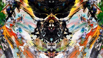 Fototapeta premium Abstract art background . Hand painting artwork on canvas .