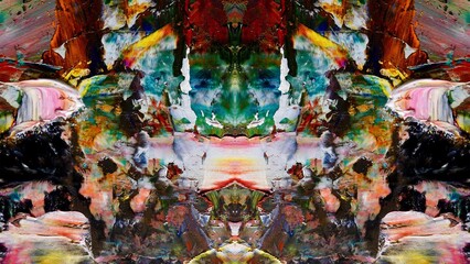 Fototapeta premium Abstract art background . Hand painting artwork on canvas .