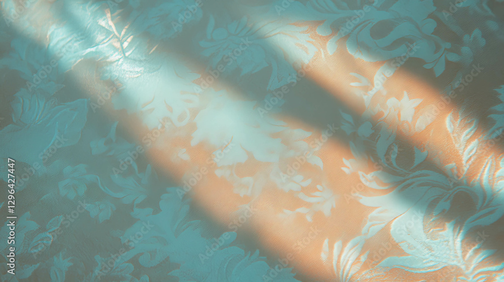 Poster Elegant damask fabric background with subtle pattern for interior and textile design