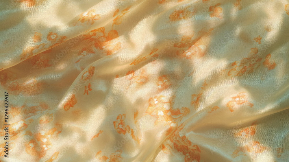 Poster soft floral fabric background with subtle textured pattern for design